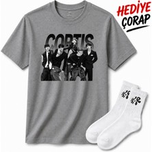 BarsDepo Cortıs Baskılı Tişört, Premıum Kalite Unisex Çocuk / Yetişkin (Çorap Hedıyelı)