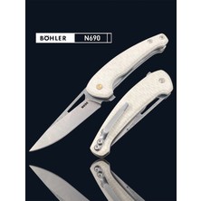 Rulmanlı N690 Böhler Çelik Çakı – Içten Kilitli, El Yapımı