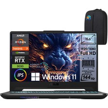 Asus Tuf Gaming A15 Amd Ryzen 7-7445HS 32GB Ram 512GB SSD 4gb Geforce RTX3050 15.6 Inç Fhd 144Hz Windows 11 Pro Taşınabilir Bilgisayar + Asbertech Çanta