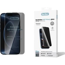 Go-Des iPhone 18 Pro Max Uyumlu Go Des Af Borderless Privacy Temperli Cam Ekran Koruyucu Siyah