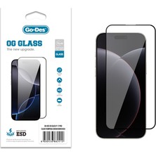 Go-Des iPhone 18 Pro Uyumlu Go Des Og Glass Antistatik Temperli Cam Ekran Koruyucu Şeffaf