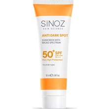 Esranın Dünyası Sinoz SPF50+ Leke Karşıtı Yüksek Koruyucu Yüz Güneş Kremi Tüm Ciltler Için 50 ml