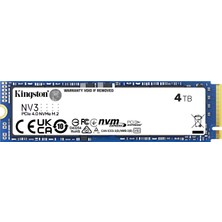Esranın Dünyası Kingston Nv3 4 Tb Pcı-Express 4.0 6000/5000 Mb/s M.2 SSD Bellek SNV3S/4000G