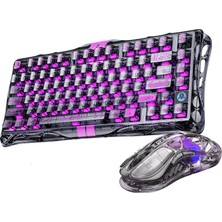 Esranın Dünyası Gravastar Mercury V75 Lite Hall Effect, Rapid Trigger 8.000 Hz Kablolu Manyetik Klavye + M2 26.000 Dpı Rgb Kablosuz Mouse Oyuncu Seti, Şeffaf Siyah