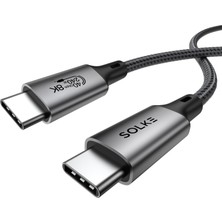 Esranın Dünyası Solke Usb4 Usb-C Kablo 1.8 M 240W 40GBPS 8k 60Hz 4K 144Hz Thunderbolt 3/4 Uyumlu Type-C Hızlı Şarj Veri Görüntü ve Ses Aktarım Kablosu
