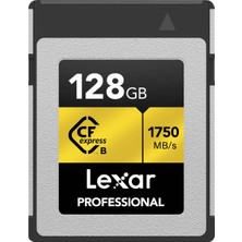 Esranın Dünyası Lexar 128GB Profesyonel Cfexpress Tip B Hafıza Kartı Gold Serisi, 1750MB/S'YE Kadar Okuma, Ham 8k Video Kaydı, Pcıe 3.0 ve Nvme'yi Destekler (LCXEXPR128G-RNENG)