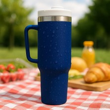 Esranın Dünyası Coverzone Profesyonel 304 Paslanmaz Çelik 4 Mevsim Sıcak ve Soğuk Çay Kahve Termosu Paslanmaz Çelik 1.2 Litre Termos Suluk Gezi Piknik Için Ev Iş Okul Spor Için X55 (1200 ml - Lacivert)
