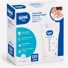 Wee Baby Anne Sütü - Süt Saklama Poşeti 120 Li Set (Dondurucuya Uygun) (6pk*20)