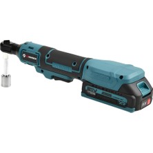 Erdo Ticaret 21V Akülü Cırcır Anahtar 40 Nm Çift Bataryalı Şarjlı Somun Sıkma Aleti