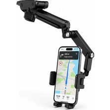 Erdo Ticaret Araç Içi Dikiz Aynası Telefon Tutucu 360° Döner Ayarlanabilir Katlanabilir