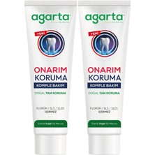 Agarta Doğal Tam Koruma Diş Macunu 90 ml Onarım & Koruma (2 Li Set)
