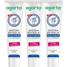 Agarta Doğal Tam Koruma Diş Macunu 75 ml Ekstra Beyazlık Güçlü Dişler (Leke Önleyici) (3 Lü Set)