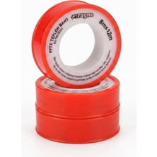 Esranın Dünyası Rayno Teflon Bant 12 Metre x 8 mm – Su, Doğalgaz ve Tesisat Bağlantıları Için Ptfe Sızdırmazlık Bandı | 3 Adet