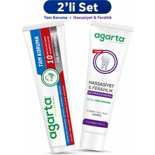 Agarta Doğal Tam Koruma Diş Macunu 75 ml Gün Boyu Koruma & Hassasiyet-Ferahlık 90 ml (Karma 2li Set)
