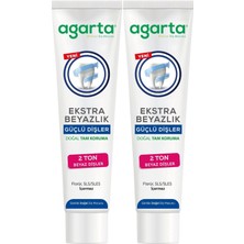 Agarta Doğal Tam Koruma Diş Macunu 75 ml Ekstra Beyazlık Güçlü Dişler (Leke Önleyici) (2 Li Set)