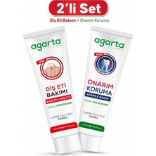 Agarta Doğal Tam Koruma Diş Macunu 90 ml Diş Eti Bakımı & Onarım - Koruma 90 ml (Karma 2 Li Set)