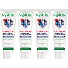 Agarta Doğal Tam Koruma Diş Macunu 90 ml Onarım & Koruma (4 Lü Set)
