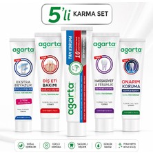 Agarta Doğal Tam Koruma Diş Macunu (Karma 5 Li Set)