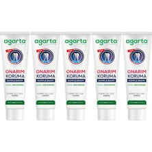 Agarta Doğal Tam Koruma Diş Macunu 90 ml Onarım & Koruma (5 Li Set)