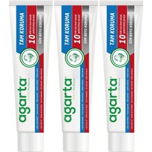 Agarta Doğal Tam Koruma Diş Macunu 75 ml Gün Boyu Koruma (3 Lü Set)