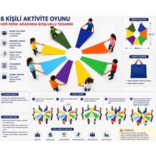 Magic Lady 8 Kişilik Renkli Aktivite Oyunu Boşluklu Parçalı Takım Oyunu 200X200 cm
