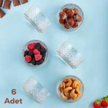 Porsima Te-10 Cam Kase Puding Tatlı ve Dondurma Kasesi 6'li Kase Seti Dondurma Çerez Kasesi