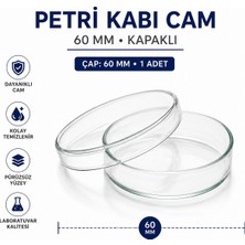 Labolist Petri Kabı Cam 60 Mm Kapaklı