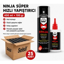 Selsil Arge Toptan Ninja Süper Hızlı Yapıştırıcı 400 ML+100 gr 25 Adet