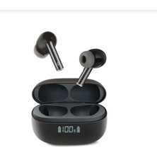Ttec-Airbeat Pro Anc LCD Gerçek Kablosuz Tws Bluetooth Kulaklık-Siyah