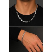 Euromoda Unisex Gurmet Zincir 2'li Kolye Bileklik Seti