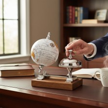 Keyfim Shop Masa Üstü Dünya Küre ve Resepsiyon Çanı SL766