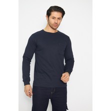 Orange Safety Uzun Kol Sıfır Yaka Sweatshirt