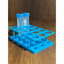 Alp in Alpes 50ML Falkon Santrifüj Minimal Deney Tüpü Standı (5*3) (Tüpler Görsel Amaçlıdır)(Turkuaz)