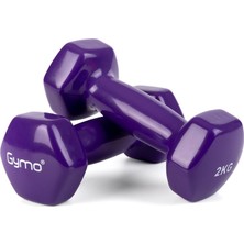 Gymo Hex Shape Vinil Dambıl 2X2KG Mor