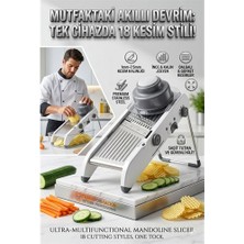 Modacar Profesyonel Mandolin Rende Sebze Doğrayıcı - 18 Fonksiyonlu Ayarlı Jülyen Dilimleyici 723134