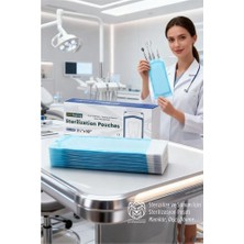 Modacar Sterilizasyon Poşeti 200 Adet - Otoklav Kendinden Yapışkanlı Medikal Poşet 9X26 cm