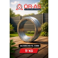 Ör-As Tel Örgü Galvanizli Tel 11 Kg 2.20 mm Bağlama Teli Paslanma Yapmaz