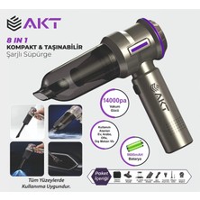 Akt Mini Şarjlı Süpürge – 14.000 Pa / 9600 Mah