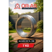 Ör - As Tel Örgü & Panel Çit Sistemleri Galvanizli Tel - 1 Kg - 2  mm - Bağlama Teli Paslanma Yapmaz