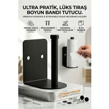 Modacar Mat Siyah Metal Berber Boyun Kağıdı Tutucu Askısı (Yapışkanlı & Vidalı) 723023