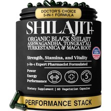 Shilajit - Organic Black Shilajit 5 In 1 Expert Formula - 60 Vegetarian Capsules