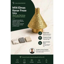 Transformacion Mermer Granit Seramik Için  M14 Uyumlu  Elmas Pah Kırma ve Kenar Yuvarlama Aparatı  Şekillendirme Freze Ucu 723581