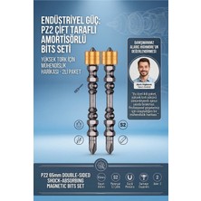 Transformacion 2 Li Pz2 65MM Çift Taraflı Amortisörlü Manyetik Yıldız Bits Tornavida Vidalama Ucu Seti S2 Çelik 723552