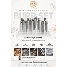 Transformacion 20 Parça 3mm Şaft Tungsten Karbür Frez Seti Dremel Uyumlu Ahşap Oyma Gravür Metal Işleme Ucu Takımı 723529