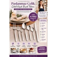 Transformacion 42 Parça Çatal Kaşık Bıçak Takımı - 6 Kişilik Endüstriyel 18/10 Gold Paslanmaz Çelik Çeyiz Seti 723563
