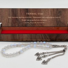 Feronnucci Erkek Oniks Taşlı Tesbih Işlemeli Kutulu Hediyelik Tesbih TB22 Beyaz