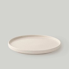 Linens Blast Seramik 27 cm Servis Tabağı Ekru