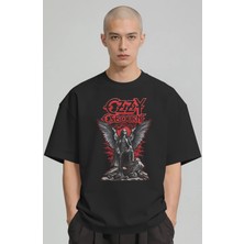 Sevbano Ozzy Osbourne Rock Metal Şarkıcı Baskılı Unisex Oversize Premium Tişört