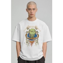 Sevbano Metallica Rock Metal Müzik Grubu Baskılı Unisex Oversize Premium Tişört