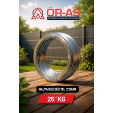 Ör-As Tel Örgü Galvanizli Tel 26 Kg 2.20 mm Bağlama Teli Paslanma Yapmaz